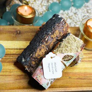 2 Organic Black Salt, Mug Wort, Devils Claw coated White Sage Smudge Sticks